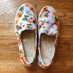 Keds x Rifle Paper Co. Double Decker printed Slip on 7W Lively Floral
